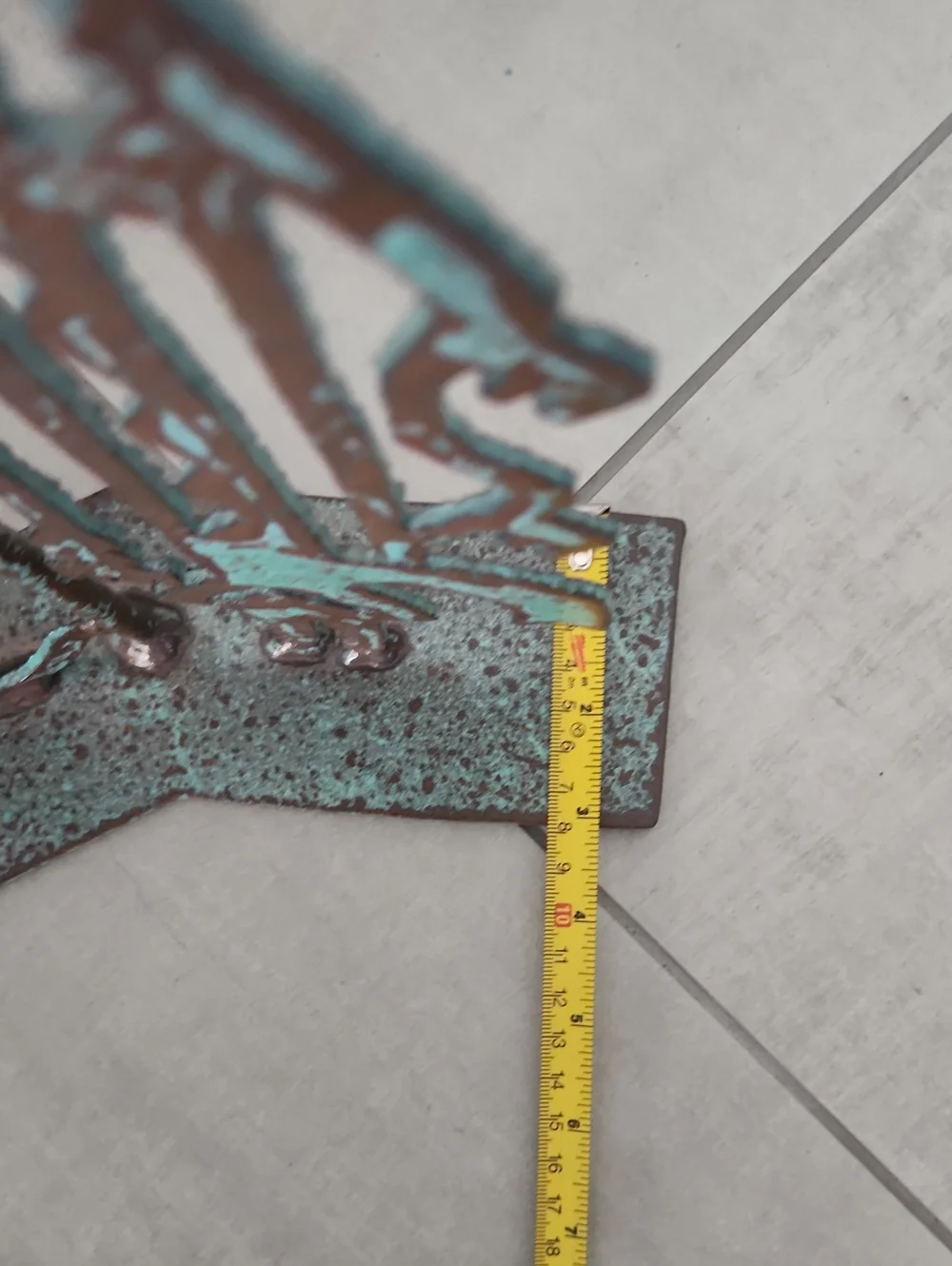 Vintage Kokopelli Iron Verdigris Double Candle Holder Native American Southwest